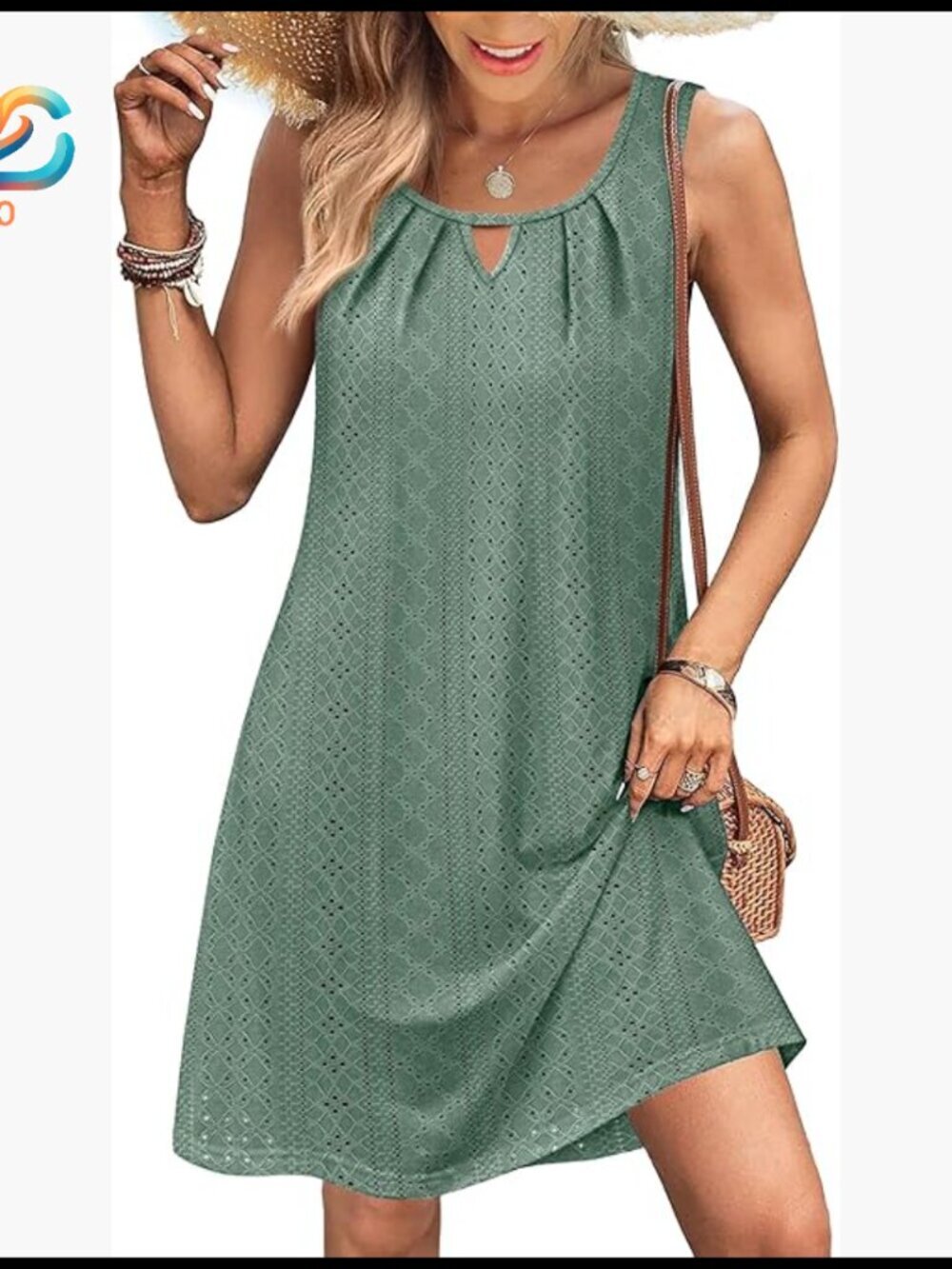 Sleeveless Summer Dress with Pockets, Beach Coverup, Casual Boho Style